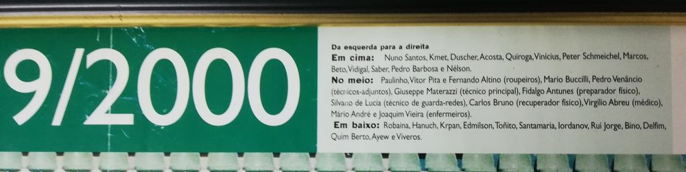 Quadro do Sporting campeão 2001 sem vidro