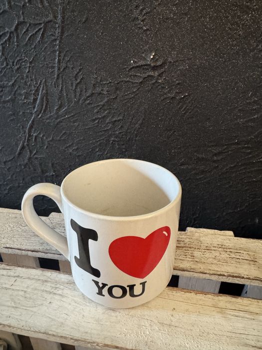 Bardzo duzy ceramiczny kubek I Love You