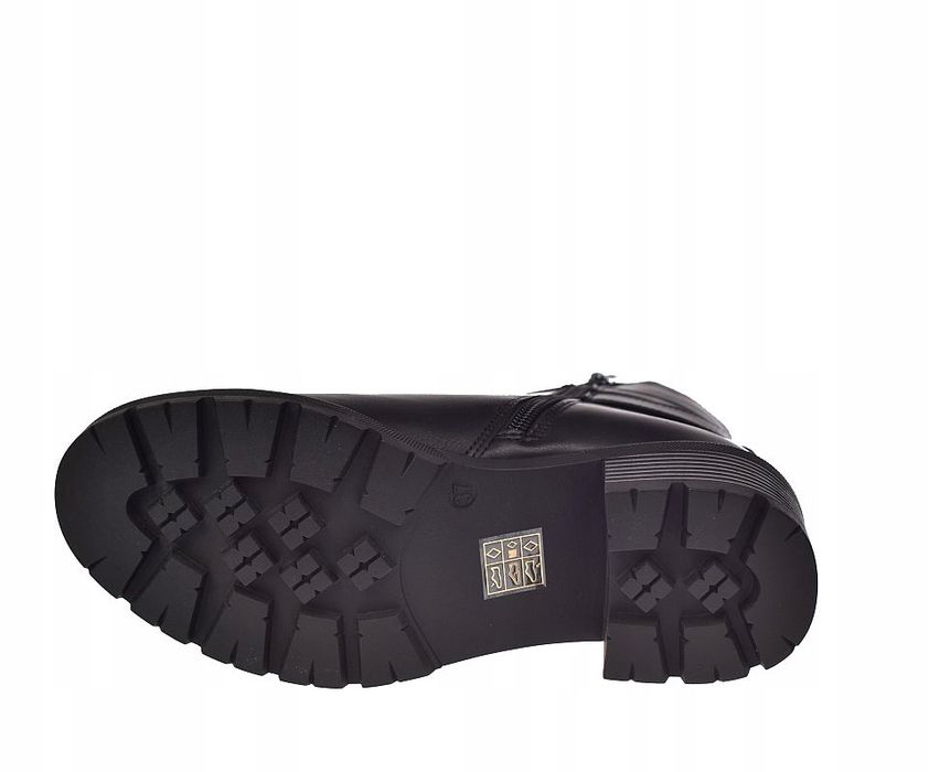 Botki damskie zimowe sztyblety ocieplane B-1354 BK r.39