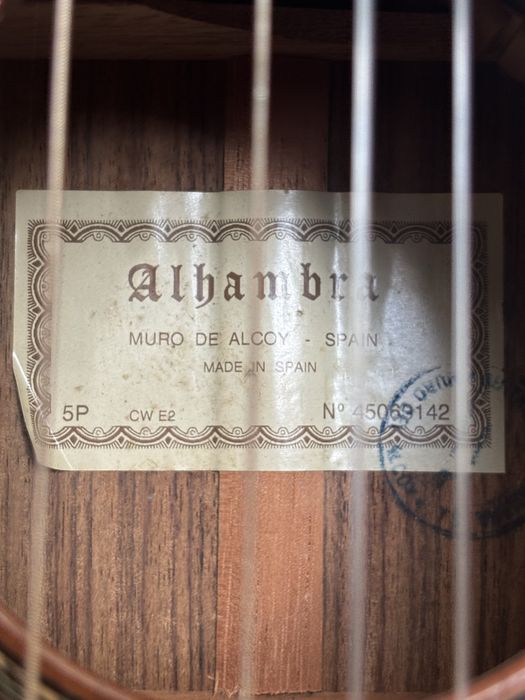 Guitarra clássica Alhambra 5p cw E2