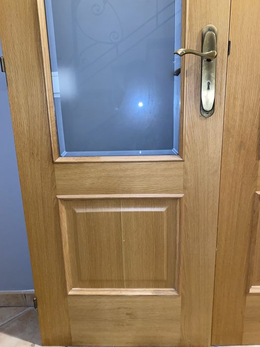 Portas madeira e vidro