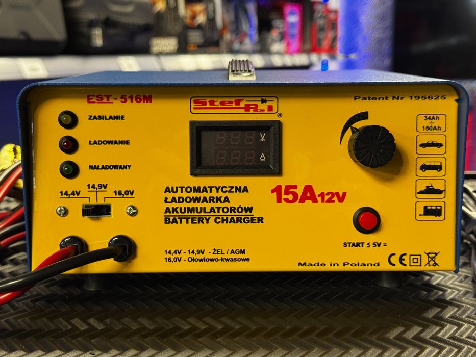 Prostownik EST - 516M 12V / 15A Stef-Pol