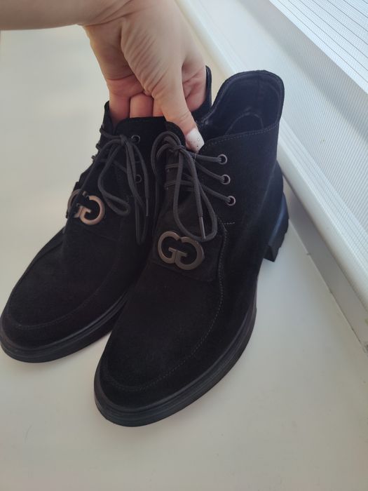 Весняні ботинки сапожки замш