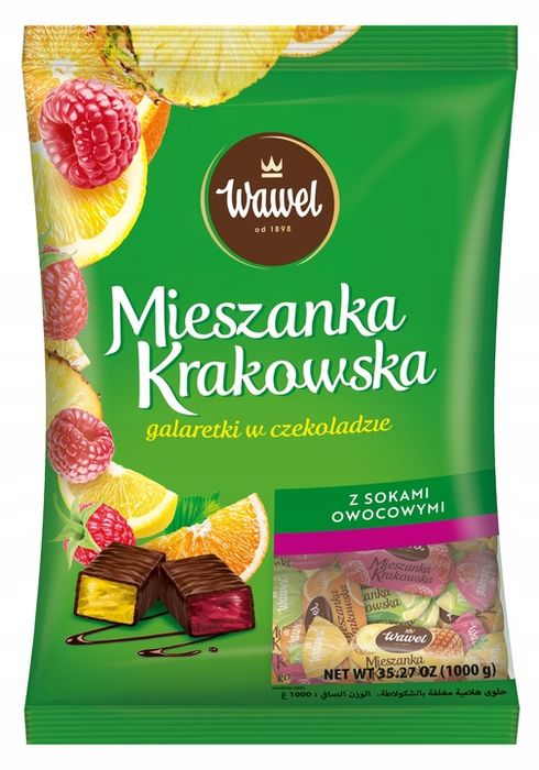 cukierki galaretki w czekoladzie mieszanka krakowska wawel 1kg