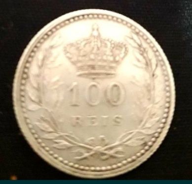 Medas raras monarquia,a 1700÷ 100 Reis 1910 e 50 Reis 1900 prata