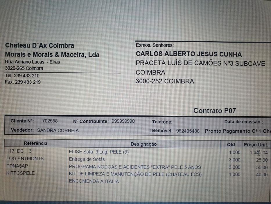 Sofá Chateau D'Ax Branco Pele