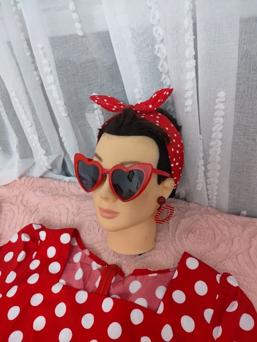 Strój przebranie lata 50-te pin up girl 4 części rozmiar XL
