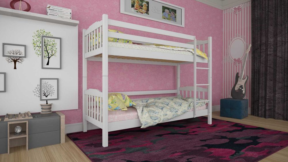 2х ярусная кровать.Кровать из массива бука