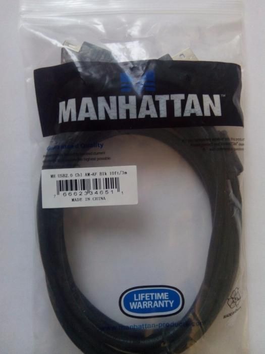 Кабель Manhattan USB 2.0 3 m