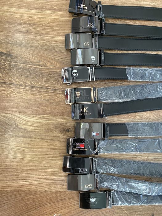 Pasek męski logo znanych marek hugo boss tommy karl ck