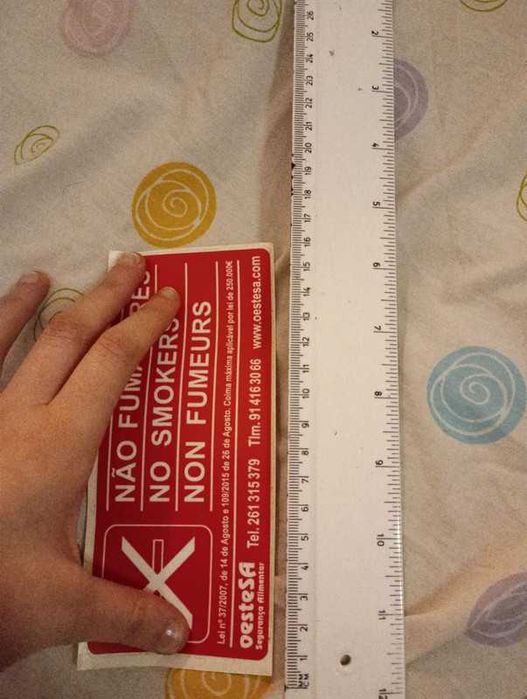 Autocolante não fumadores
