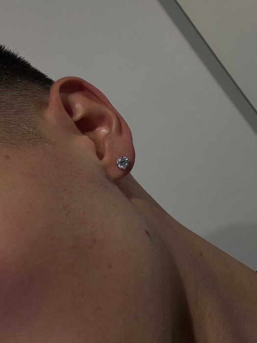 Kolczyki Srebro 925 z Kamieniem Moissanite - Idealny Prezent!