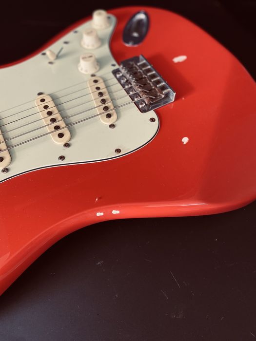 Fender stratocaster 63 Fiesta Red-réplica/cópia FEITA À MÃO