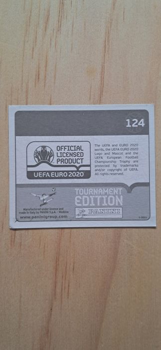 Cromo futebol de Kevin de Bruyne(Euro 2020)da Panini