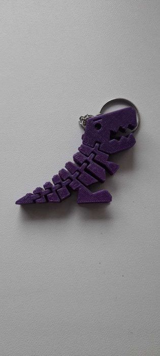 Брелок антистресс 3D печать | Подвижный динозавр