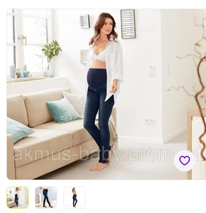 Джинси для вагітних з біо бавовни 38 М Німеччина TCM tchibo