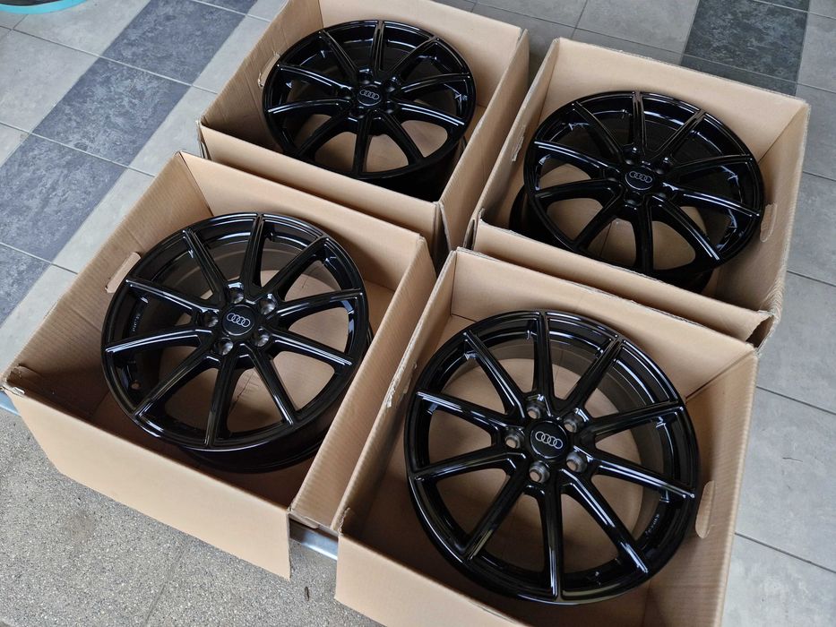 Alufelgi 17 5x112 Audi A3 A4 A5 A6 A8 Q3 Q5 Nowe Czarne ! 706#