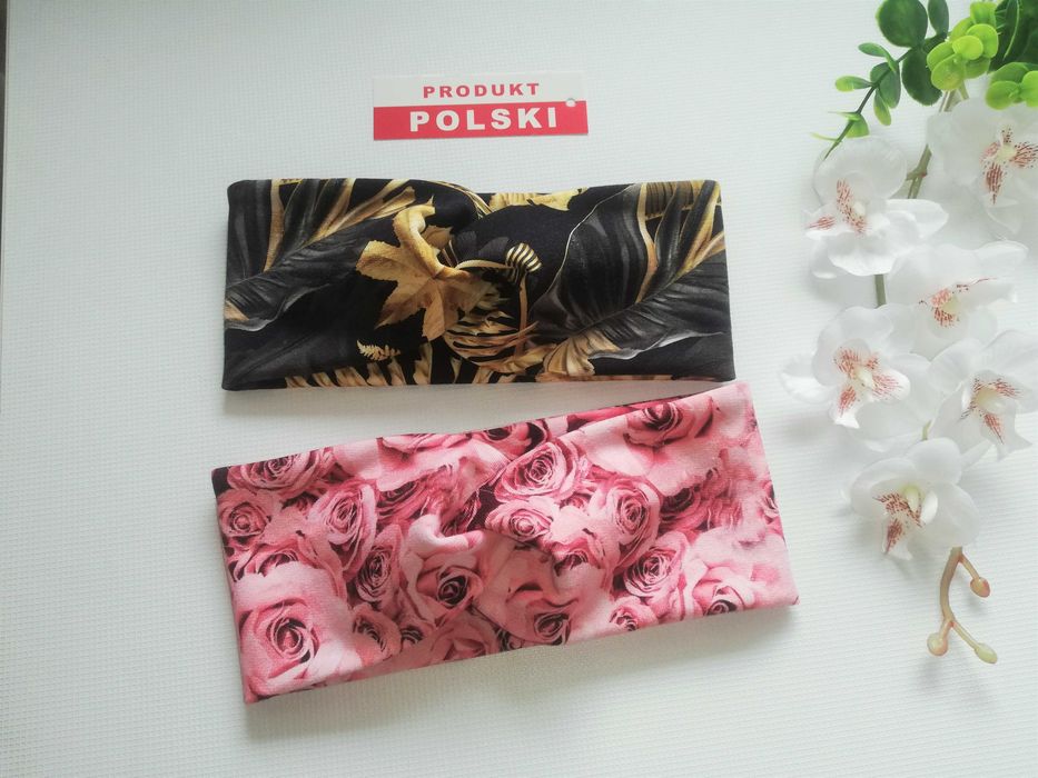 Szeroka opaska na głowę  * włosy * przeplatana lub płaska * handmade