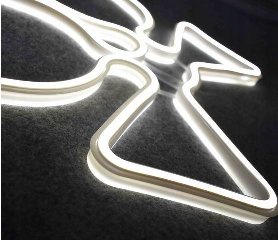 duża ozdoba świąteczna neon led dzwonki dzwonek neonowy oświetlenie