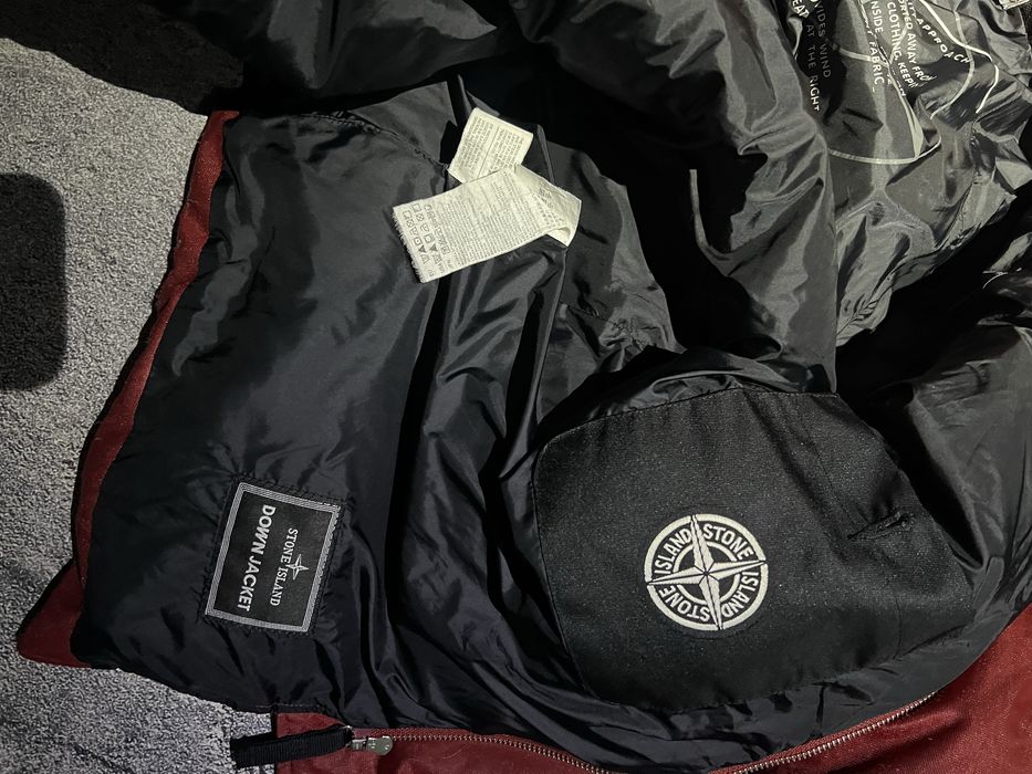 Vintage Куртка Пуховик Stone Island Down Jacket Red 2001