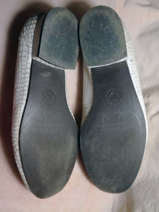 Кожаные лоферы туфли балетки нубук рептилия