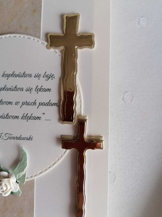 Kartka w pudełku świecenia kapłańskie, urodziny, ślub