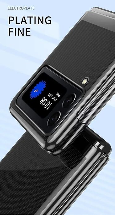 Etui Samsung Galaxy Z Flip 3, przeźroczyste z czarną ramką, VEGO