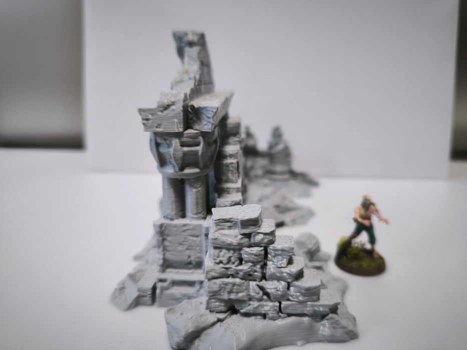 Duże ruiny 3 RPG Diorama Makieta (Zaginione Miasto)