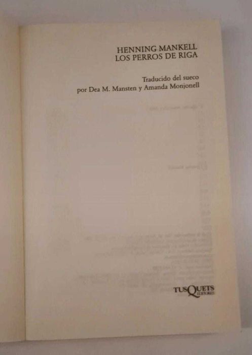 Los perros de Riga - Henning Mankell