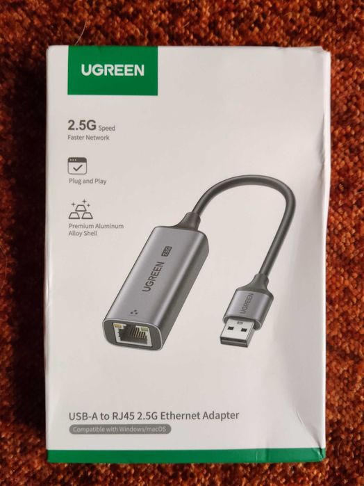 Karta sieciowa USB 3.0 2500mbps+Kabel RJ45 5m