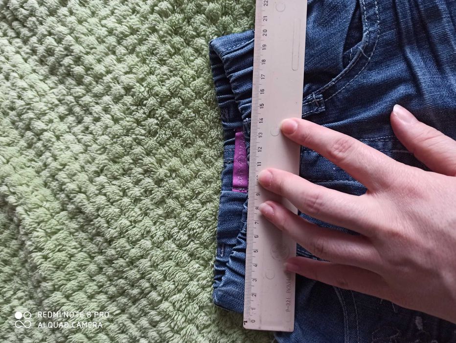 Spodnie jeansowe dziewczynka 74-80