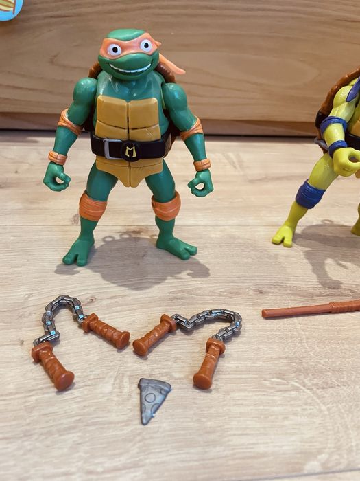 Trio de Tartarugas Ninja + acessorios