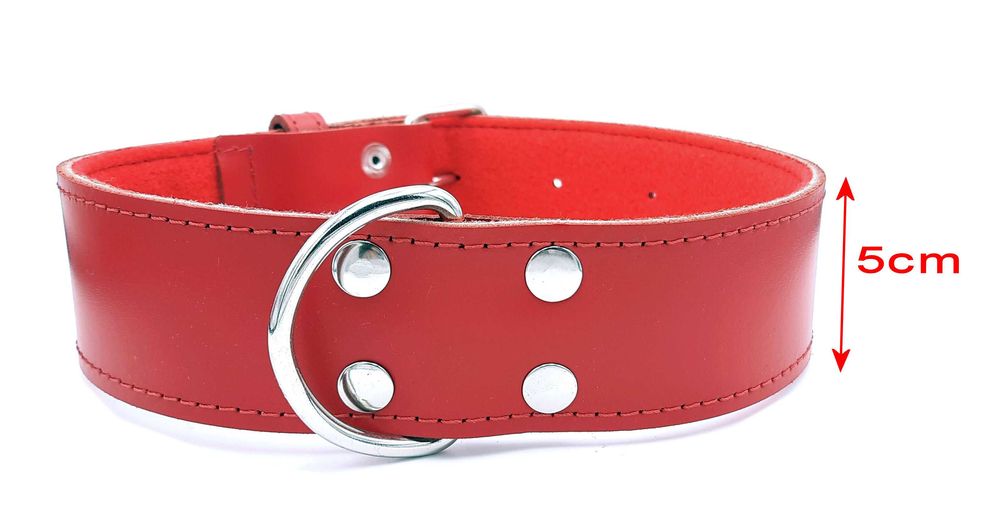 Obroża Dla psa Skórzana Gruba Mocna Skóra Naturalna 5cm/60cm DINO