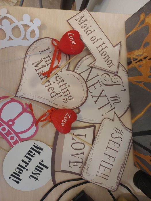 Паперова бутафорія для весілля. Набор