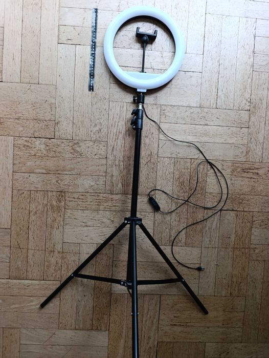 Lampa pierścieniowa LED + statyw + uchwyt na telefon