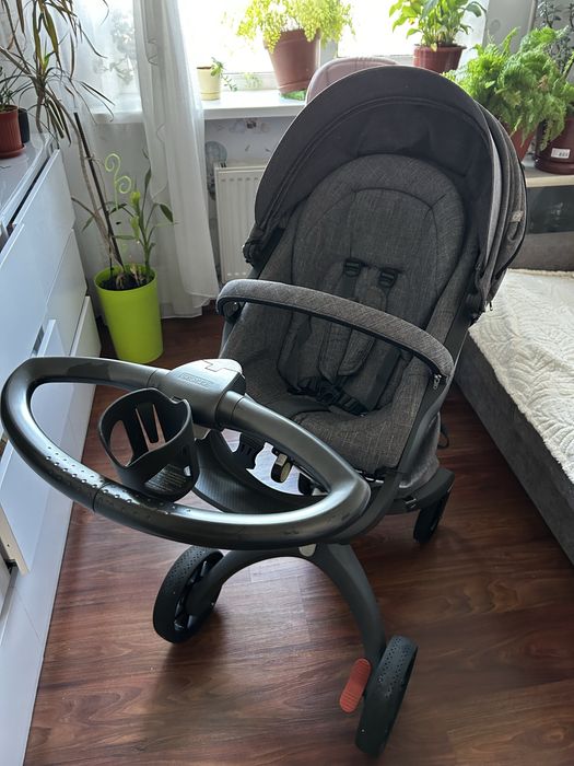 Візок коляска 2 в 1 Stokke Explory v5 колір сірий меланж