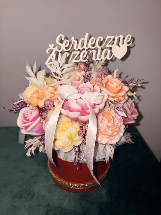 Flower box ze świec sojowych