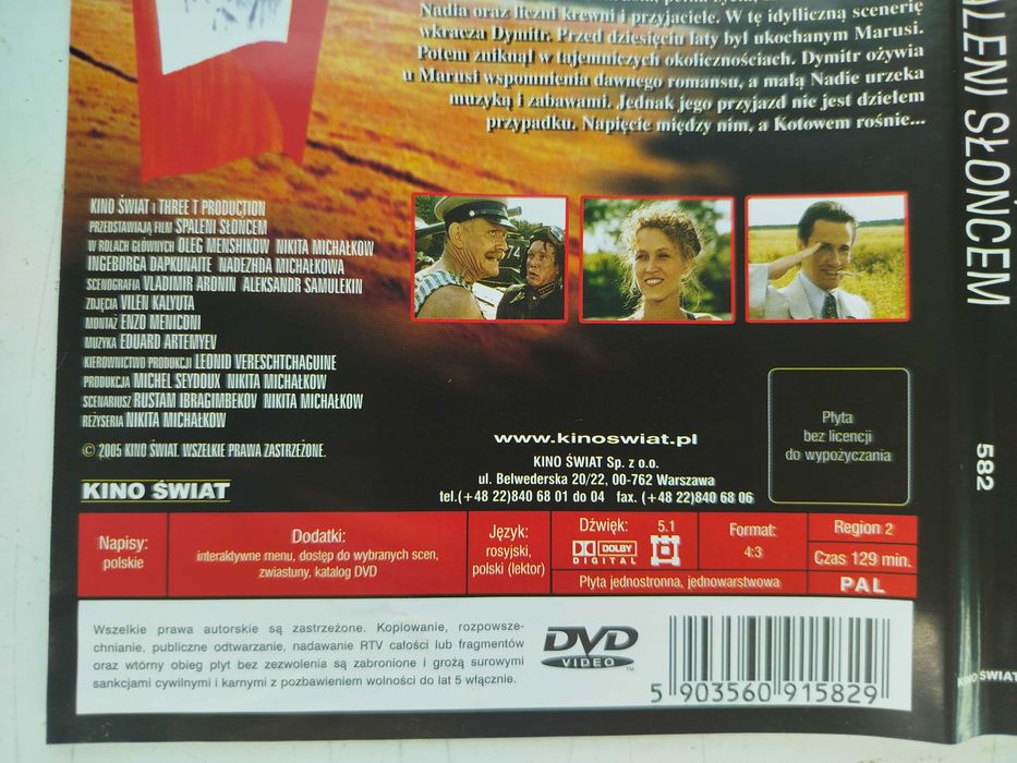 Spaleni słońcem Nikita Michałkow DVD kino świat