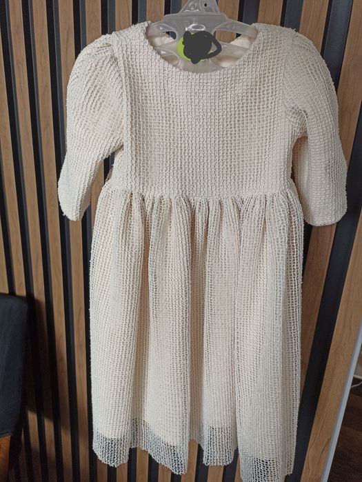 Sukienka do chrztu, okolicznościowa handmade 68/74