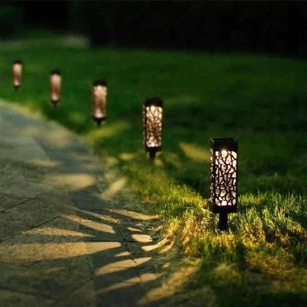 Комплект садових ліхтарів 6 шт на сонячній батареї Ажурний