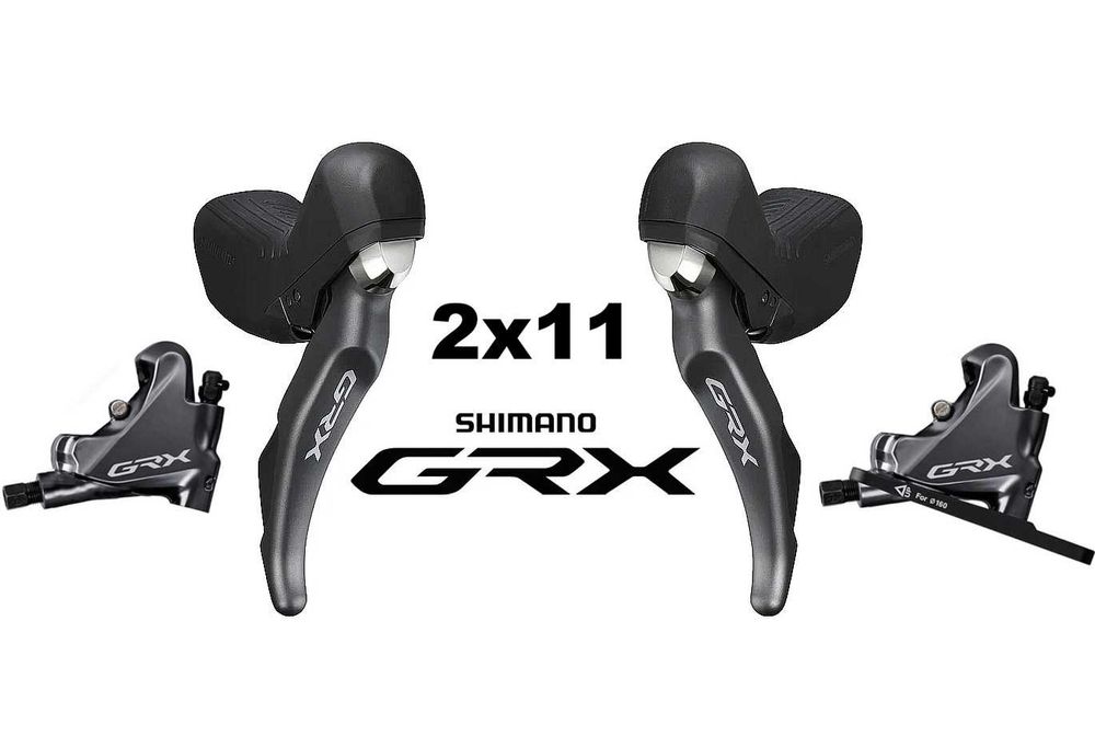 NOWE Shimano GRX ST-RX810 2x11 hamulce klamkomanetki RX810 GRAVEL gravelowe rowerowe zestaw komplet przód tył przednia tylna Faktura VAT 23%