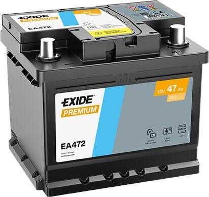 Akumulator EXIDE EA472 47AH 450A 45Ah 12V