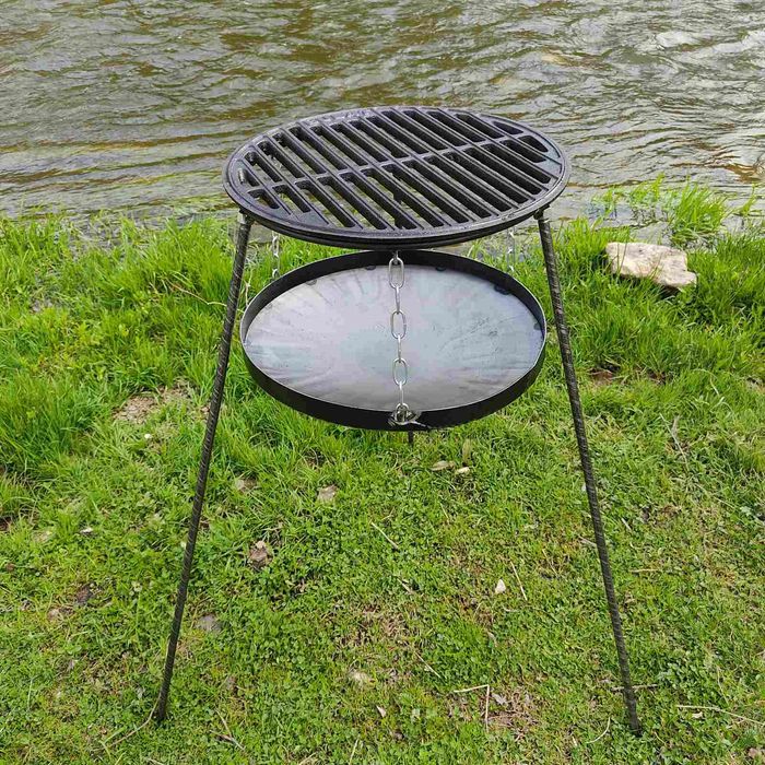 Сковорідка 40см, 50см, 60см, з диска 4мм з кришкою і ніжками