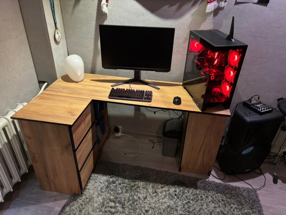 Biurko narożne kolor dąb