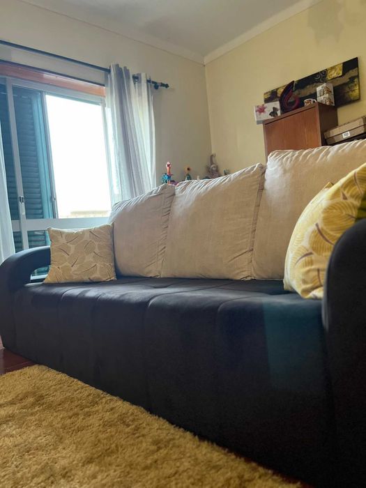 Conjunto sofa e puff
