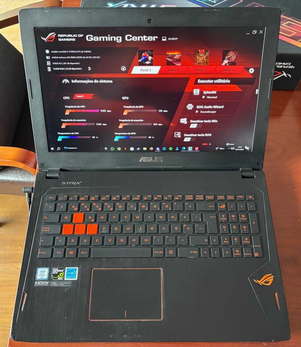 Portátil Gaming Asus ROG Strix GL502VY I7 com rato e mochila ROG