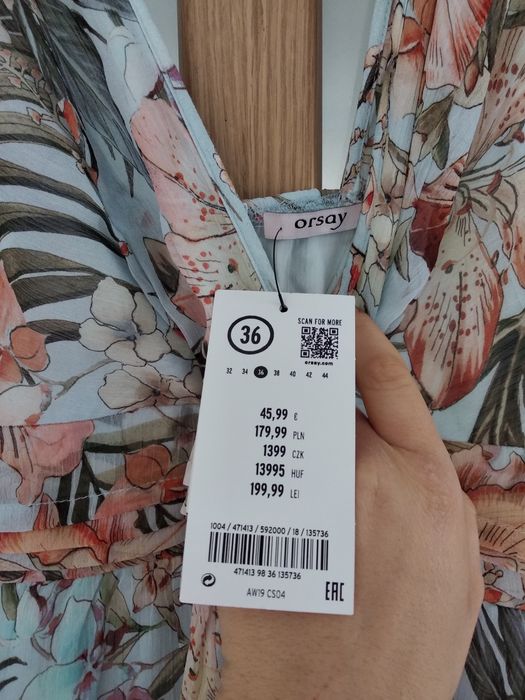 Sukienka lato kwiaty Orsay 36 nowa