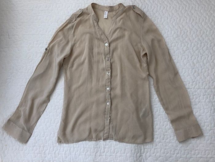Vero moda koszula beżowa S na guziczki jak nowa safari