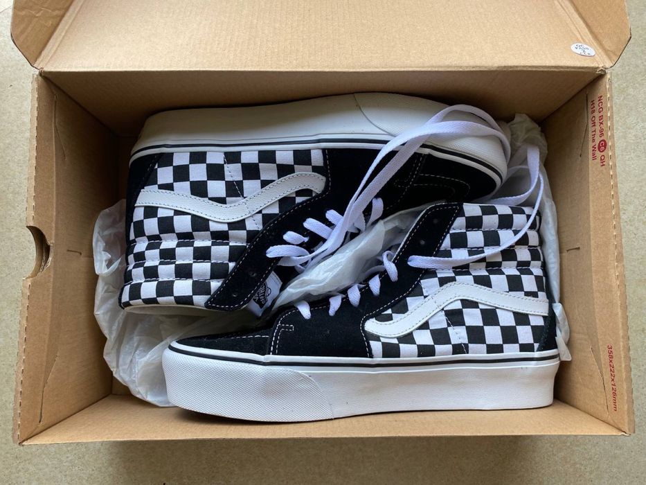 Кеды вансы олд скул в клеточку оригинал