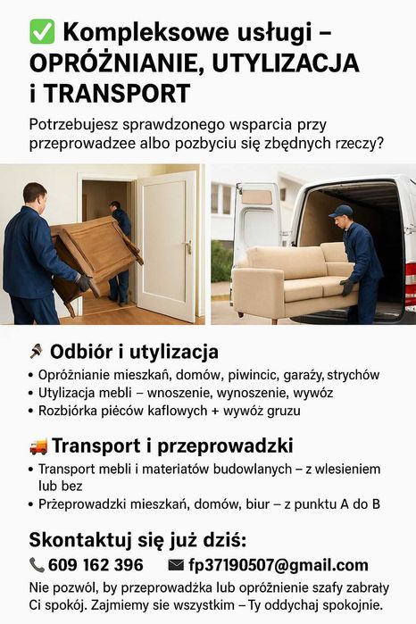 Kompleksowe usługi – Opróżnianie, utylizacja, transport
